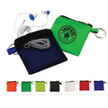 Keychain Pouch with Ear Buds